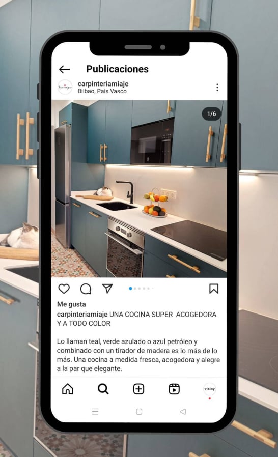 Visiby carpinteria miaje creacion de contenidos para instagram redes sociales