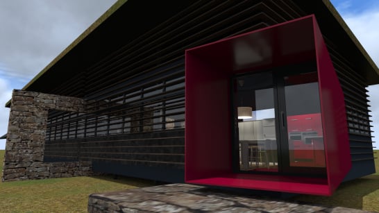 visiby marketing diseno interiorismo render exterior vivienda unifamiliar vimianzo coruna galicia